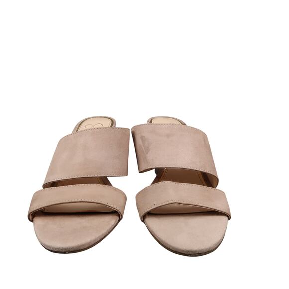 Jessica Simpson Shoes Womens 6 Sandal Fashion Wedge Slip On Leather Double Strap - Picture 2 of 15